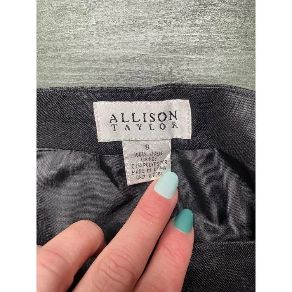 Linen Pant Cropped Black